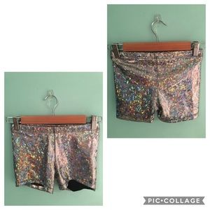 Balera dance wear holographic dance shorts